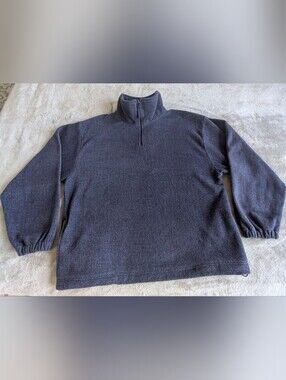 Navy Northwestern Territory Quarterzip Sweater
